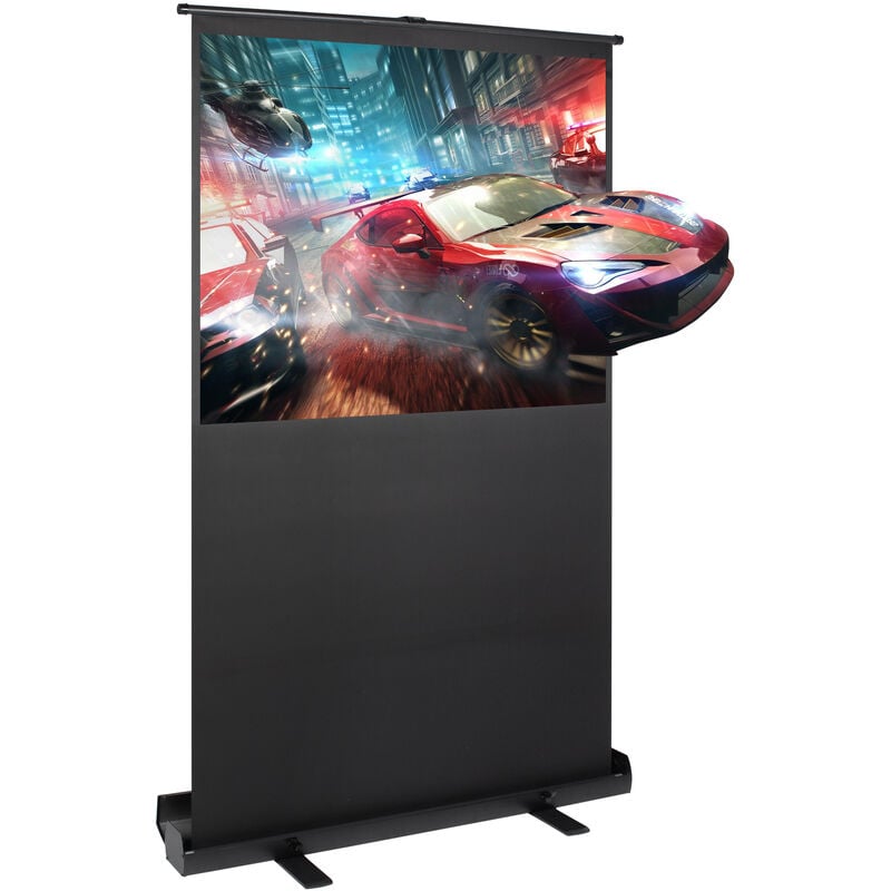 Beamer Leinwand 60 Zoll 4:3, Mobile Business und Heimkino Beamer, Tragbar Projektor Leinwand, Bodenprojektor Bildschirm, 121 x 91 cm, Keine Montage