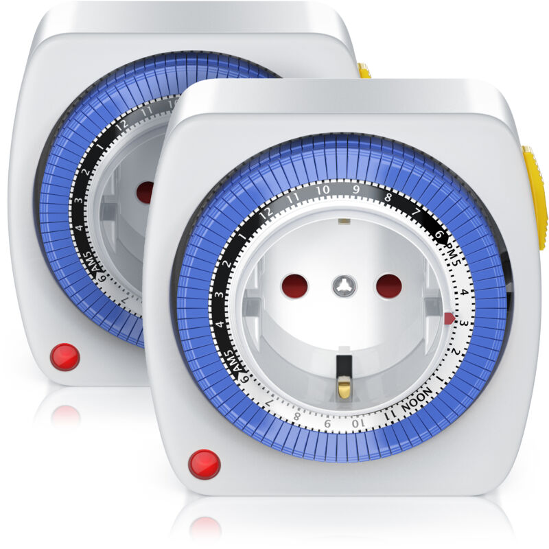 Bearware - 2x 24h Zeitschaltuhr 15 min. Zeitintervalle / Kinderschutzsicherung