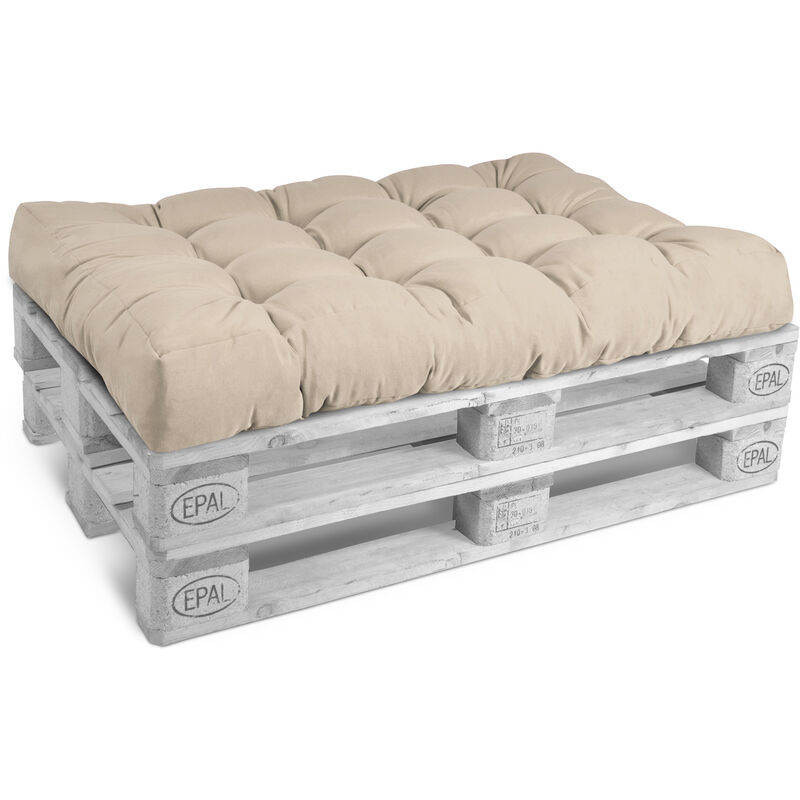 Palettenkissen Sitzkissen Style Natur, 120x80x15 cm - Beautissu