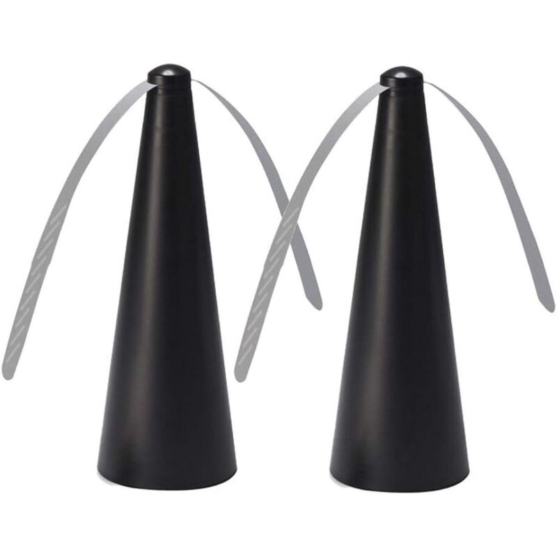 BEBUSINGOTO 2er-Pack Fliegenabwehr-Ventilator, Fliegenabwehr-Ventilator, Flügelabwehr für den Innen- und Außenbereich, hält Fliegen von Lebensmitteln