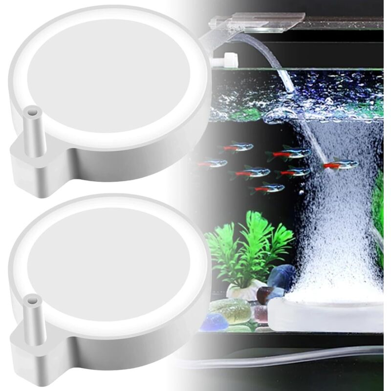 BEBUSINGOTO 2Stück Aquarium-Ausströmersteine, 50 mm Aquarium-Sprudelsteine, Luftdiffusor für Aquarien, Aquarium-Ausströmersteine zur