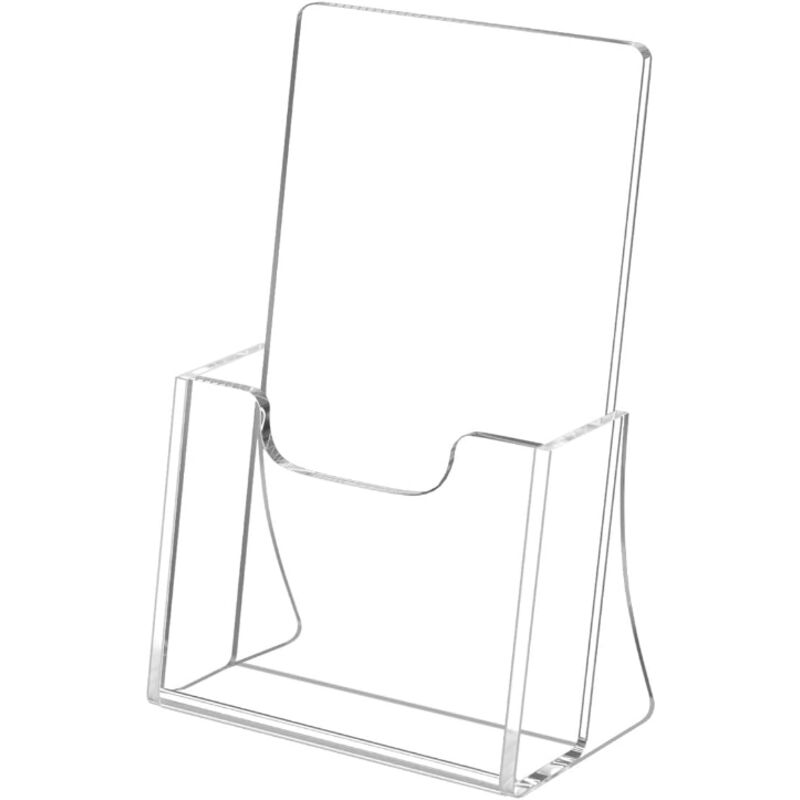 BEBUSINGOTO 4,3 Zoll breiter Prospekthalter aus Acryl für Broschüren, Karten, Hefte, Zeitschriften, Literatur, Prospektständer für die Theke