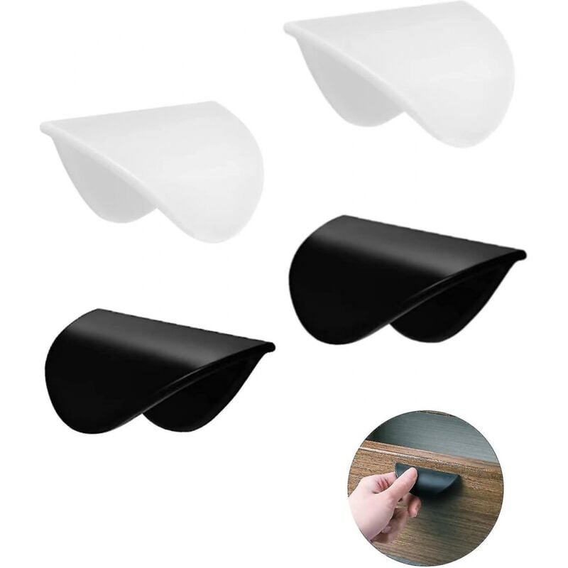 BEBUSINGOTO 4er-Pack selbstklebende Schiebetürgriffe – Balkontürgriffe – selbstklebende Schubladengriffe – geeignet für Kleiderschränke, Fenster und