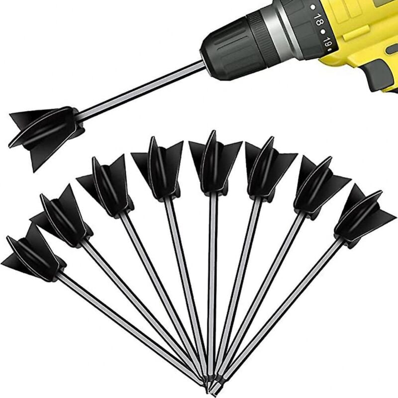 BEBUSINGOTO 8-teiliger Epoxidharzmischer zum Mischen von Epoxidharz, vielseitig, wiederverwendbar, für Bohrmaschinen, zum Mischen von Epoxidharz und