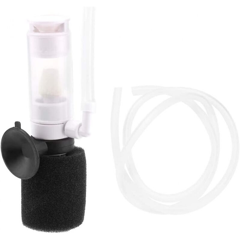 BEBUSINGOTO Aquariumfilter, praktischer Aquariumfilter, biochemischer Schwamm-Luftfilter, Mini-Mehrschichtfilter für kleine Aquarien