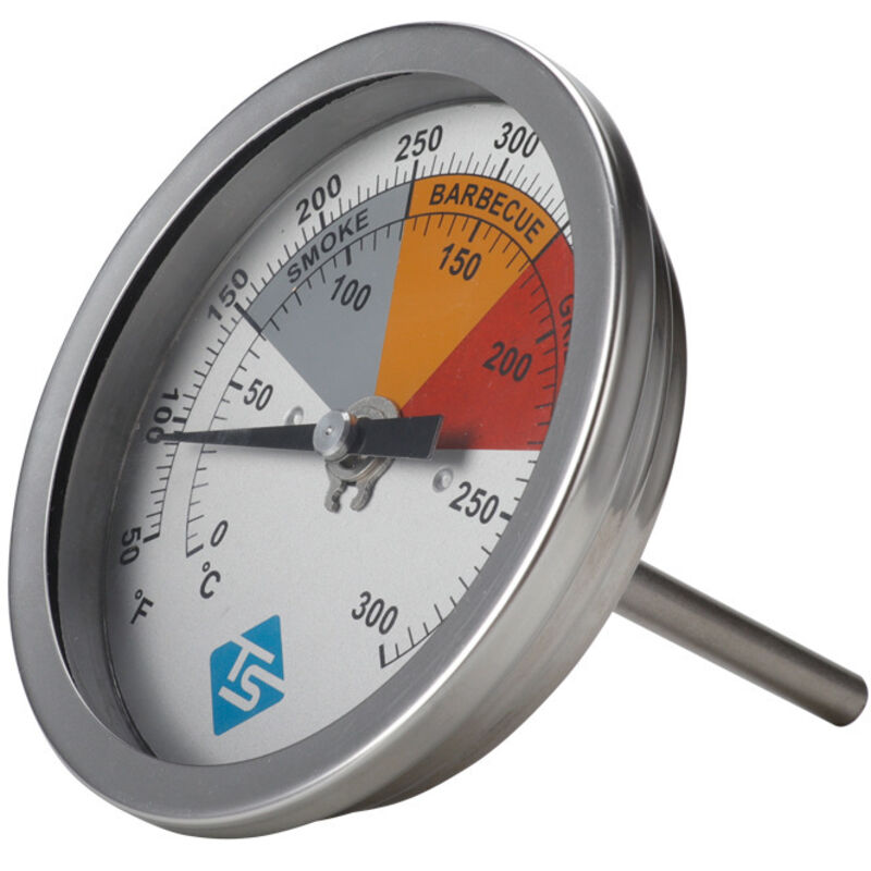 BEBUSINGOTO BBQ Thermometer Edelstahl Ofen Temperatur Thermometer Gauge Dual Skala Grill Thermometer Temperatur Gauge Outdoor Barbecue Smoker Grill