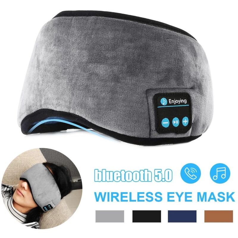 BEBUSINGOTO Bluetooth 5.0 Augenmaske Schlafkopfhörer, 3D Bluetooth Musik Schlafmaske, Kabellose Schlafseiten-Schlafmaske