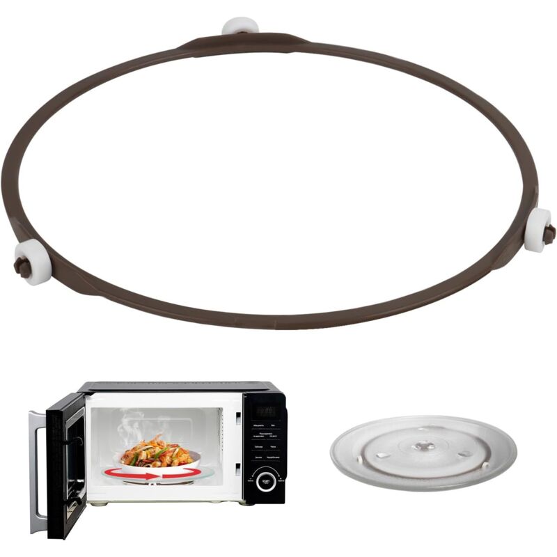 BEBUSINGOTO Drehtellerring für Mikrowelle, Universal-Drehtellerring für Mikrowelle, für Glasdrehteller, für Bodenplatte, Drehring (17,8 cm)