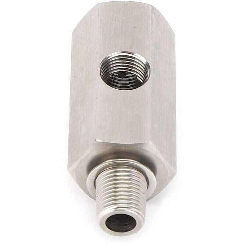 BEBUSINGOTO Edelstahl-Öldrucksensor-T-Stück, 1/8 Zoll NPT, Turbo-Ölzuleitungs-Druckmesser, Autoteile (1/8 Zoll NPT)