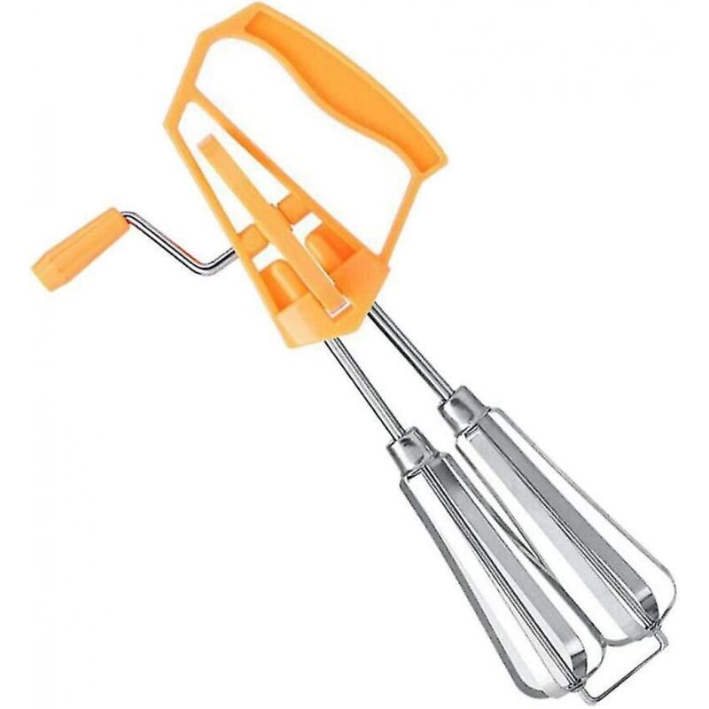 BEBUSINGOTO Handrührgerät aus Edelstahl – Handmixer – Milchmixer – Küchenhelfer (orange)