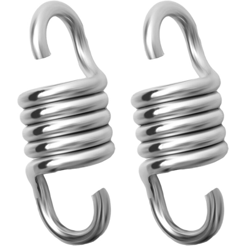 BEBUSINGOTO Hängemattenfeder, 2er-Set verzinkte Stahlhaken für Hängemattenfedern, Stuhlzubehör für Gartenschaukel, Hängematte, Hängesessel, Boxsack,