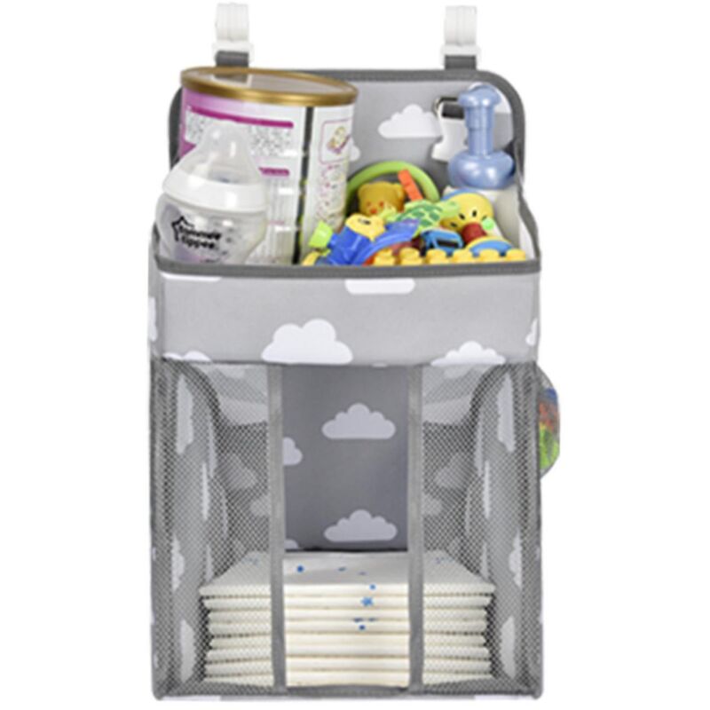 BEBUSINGOTO Hängender Windel-Organizer, Baby-Windel-Caddy-Organizer, zum Aufhängen an Kinderbett, Auto, Wickeltisch oder Wand,