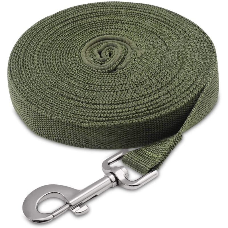 BEBUSINGOTO Hundeleine, Hundetrainingsleine mit Griff, lange Hundeleine, Nylongurt, freihändig für kleine bis große Hunde, zum Spazierengehen und