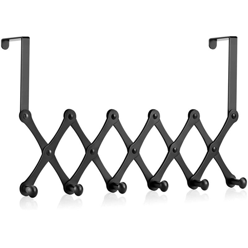 BEBUSINGOTO L Erweiterbarer Kleiderbügel aus Holz – Akkordeon-Wandhaken aus Holz – Vintage handgefertigter Erweiterungsnagel – Mantel, Jacke, Mütze,