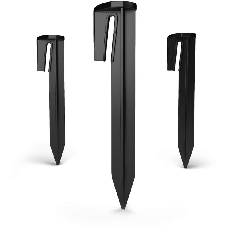 BEBUSINGOTO Mähroboter-Begrenzungsdrahtheringe - 100x Haken - Sichere Befestigung des Begrenzungsdrahtes im Garten - Robuste Kunststoff-Erdhaken