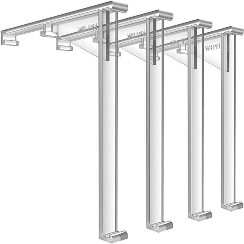 BEBUSINGOTO Stück 3,5 Zoll Volant-Clips für Jalousien, transparenter Volant-Clip für vertikale Jalousien, versteckte Montagehalterung für vertikale