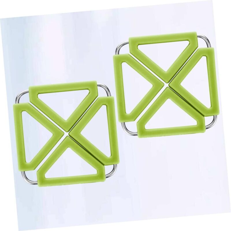 BEBUSINGOTO Stück faltbare Kork-Untersetzer, Silikon-Hot Pad, Mini-Stativ, quadratische Tischsets, Untersetzer, quadratische Schüsselmatte, Hot Pot