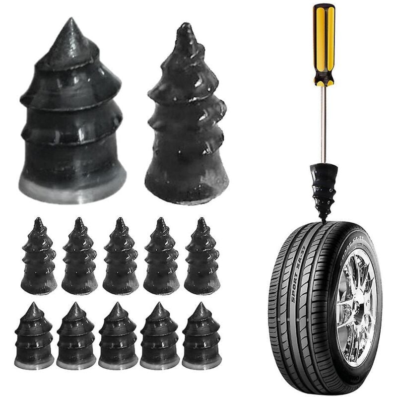 BEBUSINGOTO Vakuum-Reifenreparaturset für Scooter-Gummireifen, schlauchloses Reifenpannenreparaturwerkzeug (L)