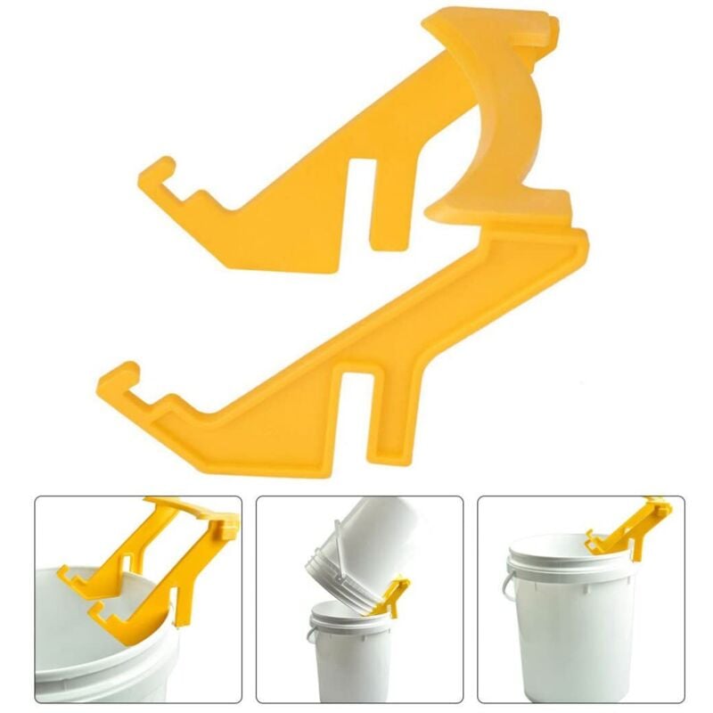 Bee Honey Gauge Bucket Pour Rack Hiel Extractor Equipment Equipment Frame Holder Rack Plastic Portable Beekeeping Tool