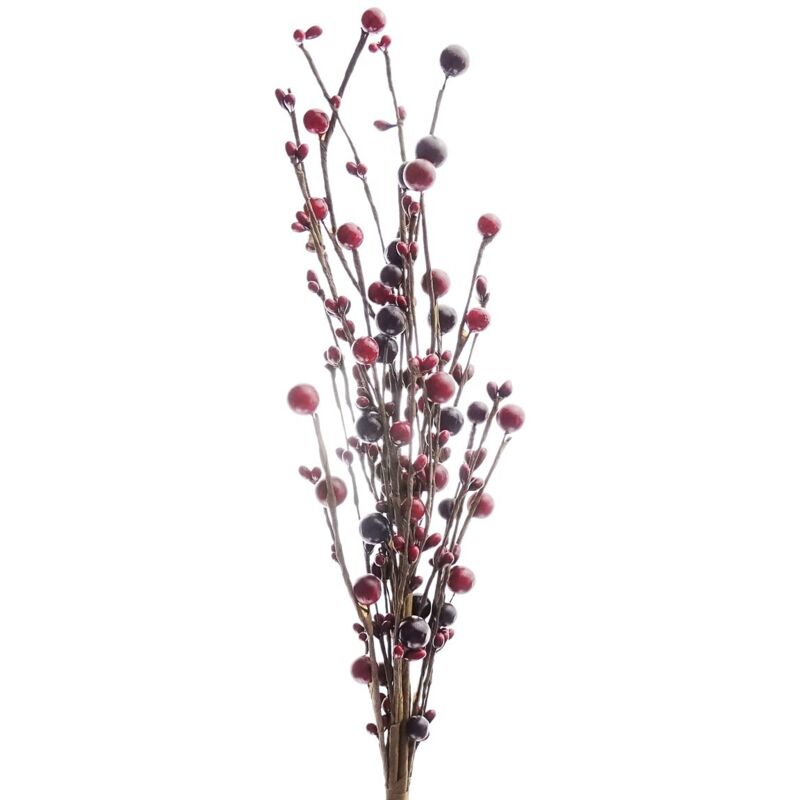 Beerenzweig Hell- und Dunkelrot 60 cm - Kunstblumen