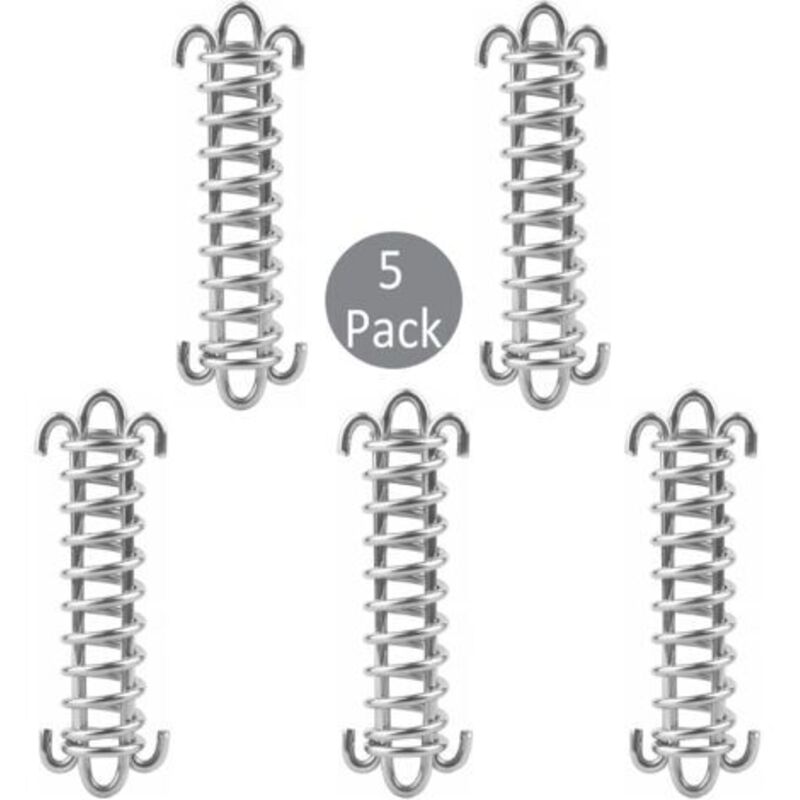 Befestigungen für Sonnensegel, 5 Stück Seilspanner mit Feder aus Edelstahl, Befestigungsset für Gartensegel, Befestigungsset für Sonnensegel,