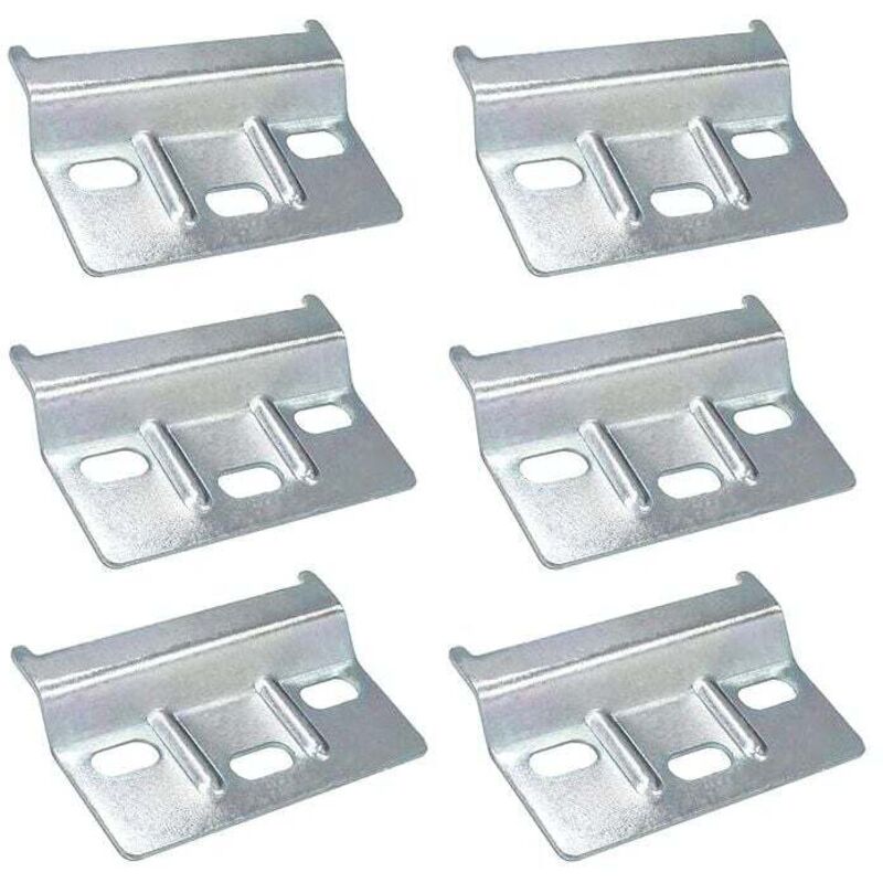 Befestigungsplatte für Kleiderstange, Halterung für Schränke, Möbel, 6 Stück, 60 mm, für Küche, Schränke, Möbel, Kleiderschrank (silber)