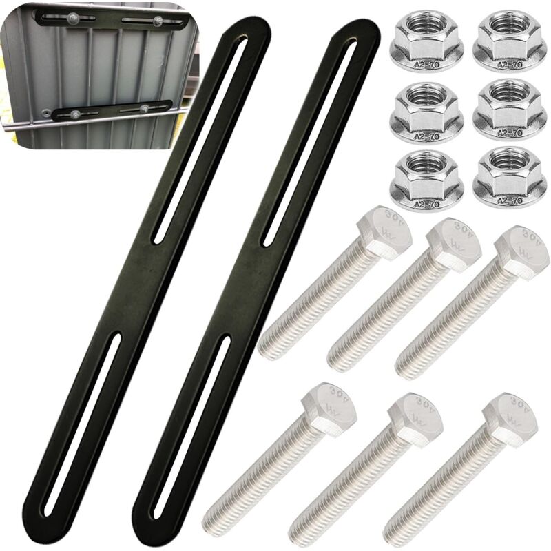 Befestigungsset für Zaunbriefkasten 2stk Zaunbefestigung 280 x 24mm Briefkasten Befestigung Briefkasten zur Briefkastenbefestigung an Toren oder