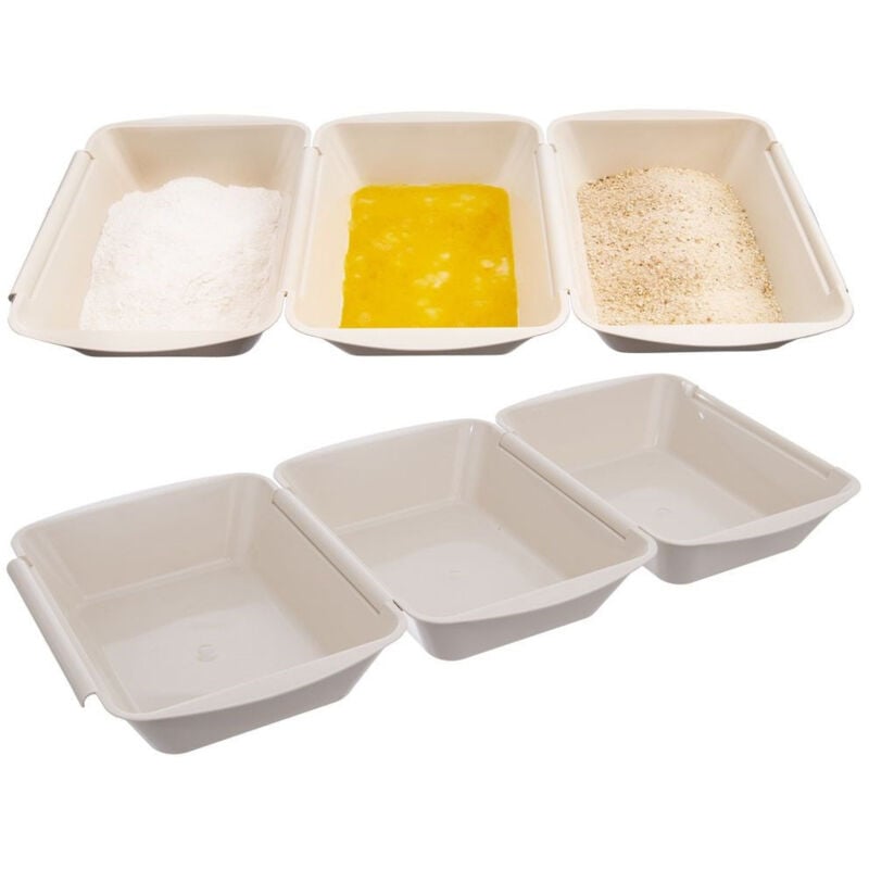Behälter zum Panieren von Mehl, Semmelbröseln, Fleisch, Küchenschüssel-Set