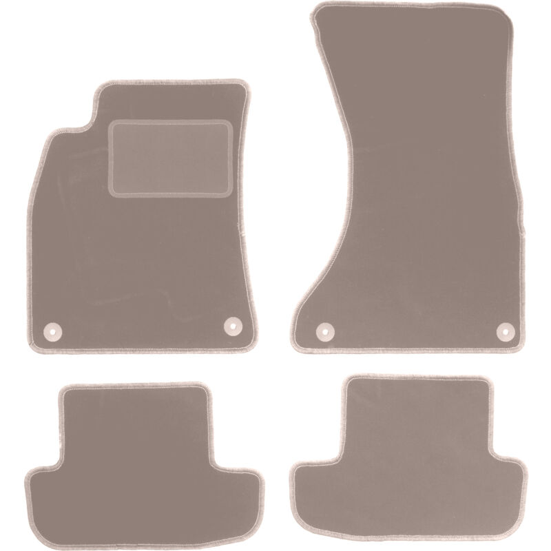 Beige Velours-Fußmatten für: Audi A5 8T Coupé (2008-2018)