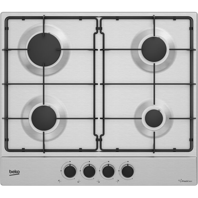 Beko HIAG64223SXE Kochfeld Edelstahl Integriert 60 cm Gaskochfeld 4 Zone(n)