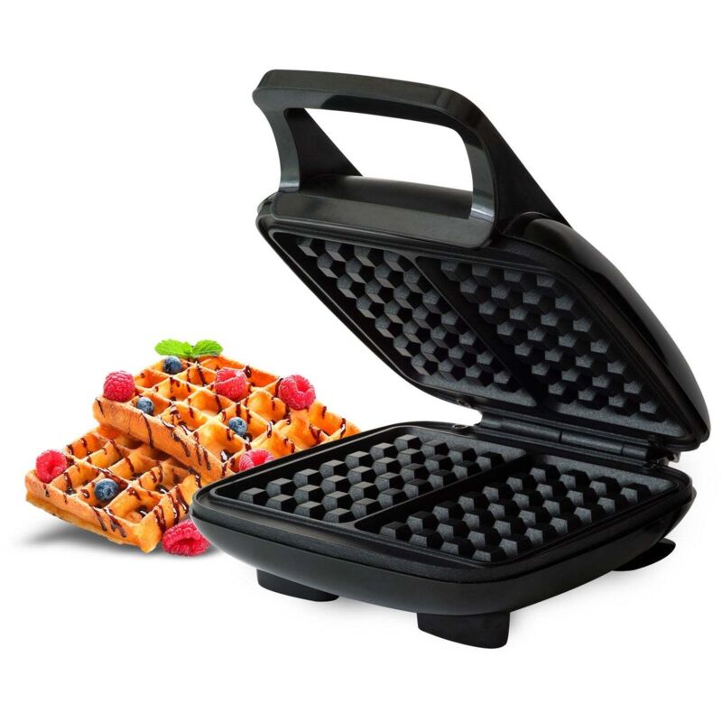 Belgisches waffeleisen double 1000w vj300 schwarz