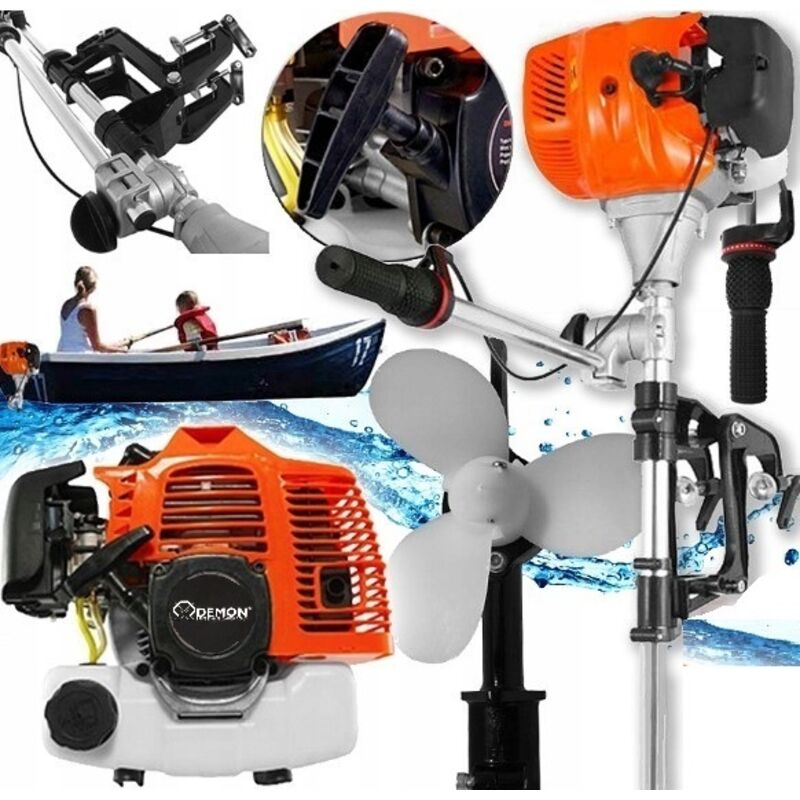 Benzin Aussenborder 5 PS 2-Takt Bootsmotor Fischerbootmotor Benzinmotor Außenborder Für Pontoon