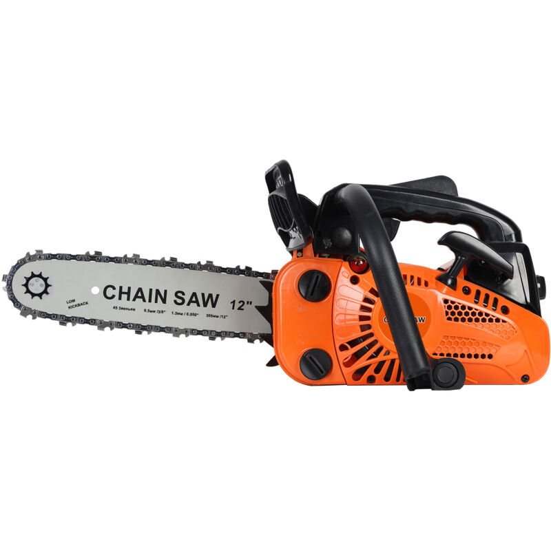 Benzin-Kettensäge, 25,4 ccm, tragbare 2-Takt-Kettensäge, 9800 U/min, 900 W, mit Startschaltersperre.