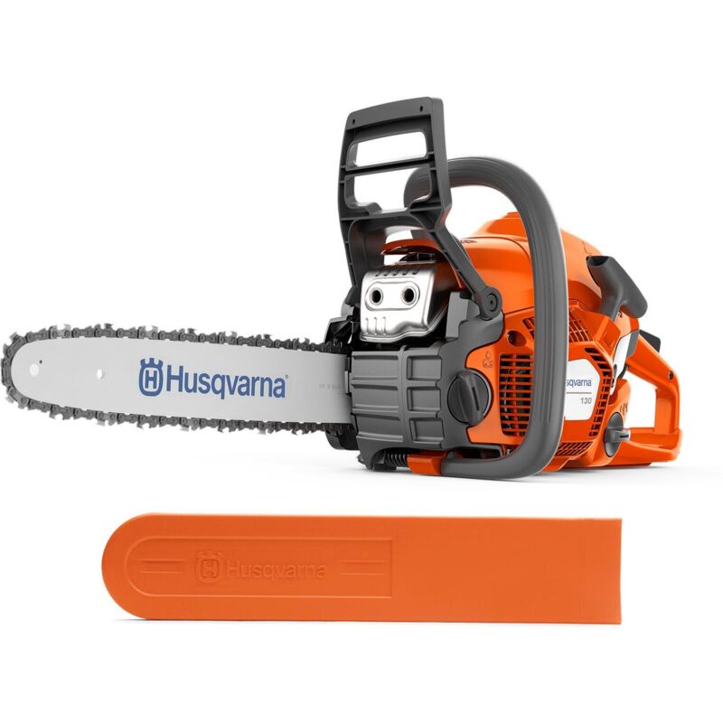 130 Benzin-Kettensäge - 38 cc X-Torq® Motor, 35 cm Schiene und Kette, LowVib®, ideal für Gartenpflege und Brennholz - Husqvarna