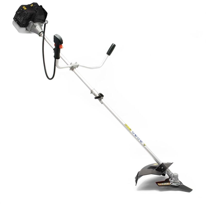 2in1 Benzin Rasentrimmer 1,76PS 1,3kW, Rasenschneider mit Motorsense und Freischneider, Rasenkantenschneider mit 225 mm Schnittlänge - Wiltec