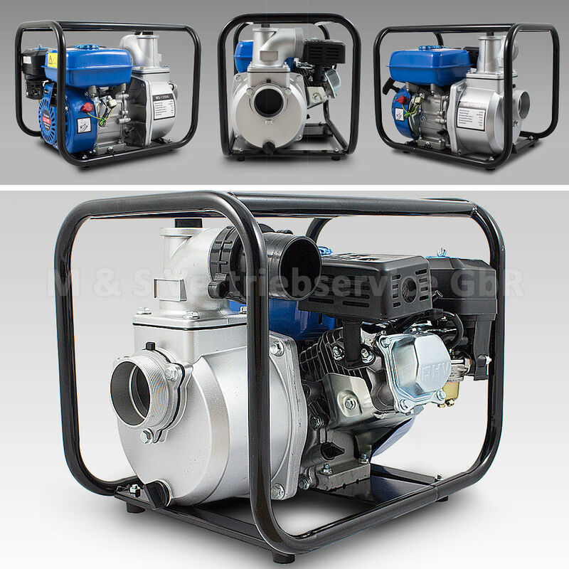 Bituxx - Benzin Schmutzwasserpumpe 6,5PS Motorpumpe Kreiselpumpe Gartenpumpe Teichpumpe