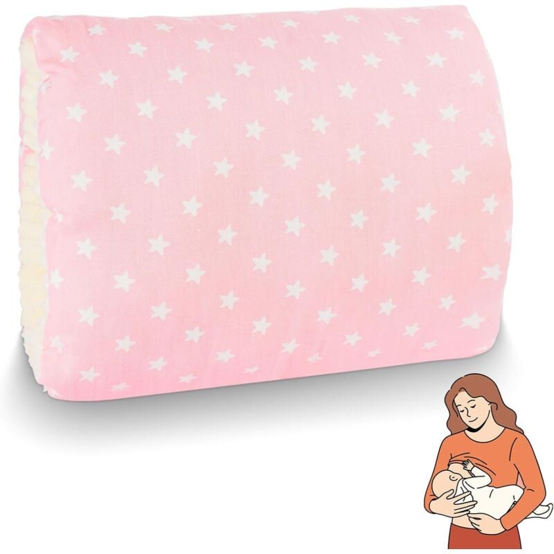 Bequemes Stillkissen, Stützkissen zum Stillen und Fläschchengeben, Kopfstützkissen (rosa)