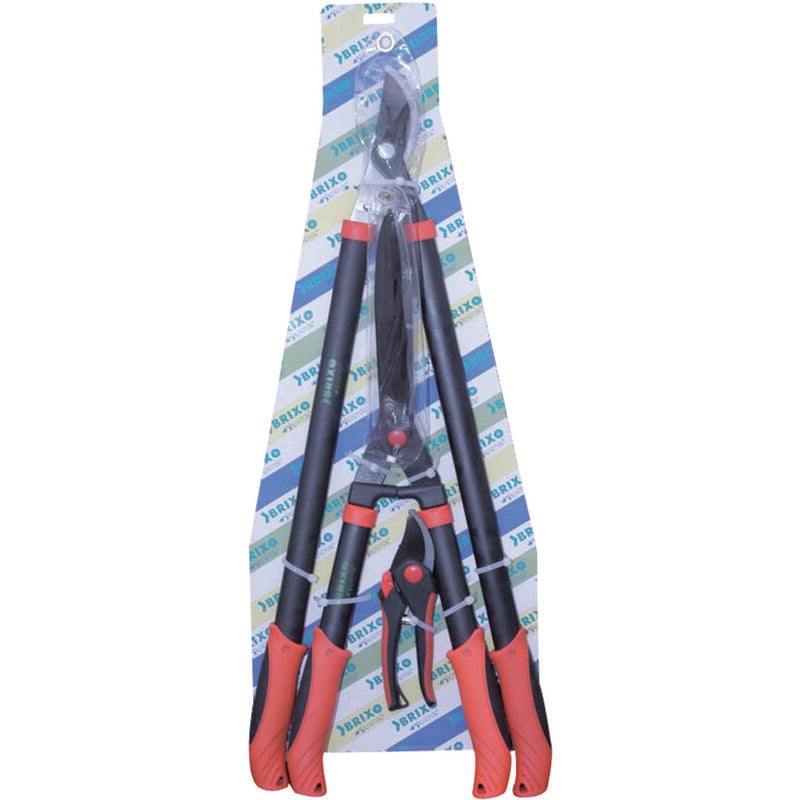 3ER-SET gartenschere Brixo steel heckenschere