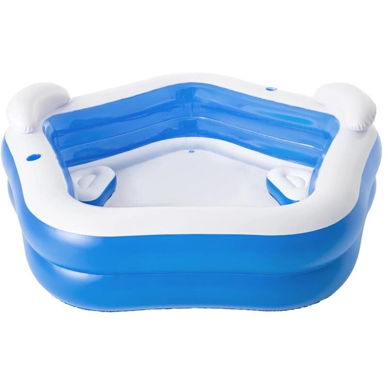 Bestway - Planschbecken Family Pool Fun 213 x 206 x 69 cm Blau