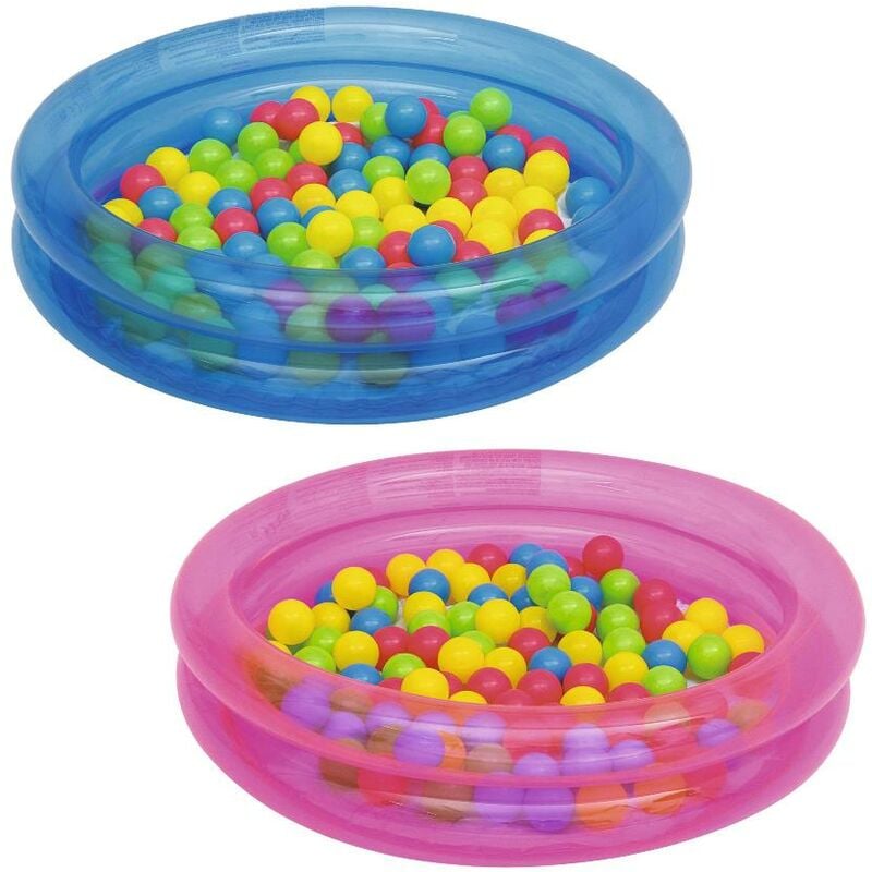 Bestway - Up, In & Over™ Planschbecken mit Spielbällen Rosa oder Blau