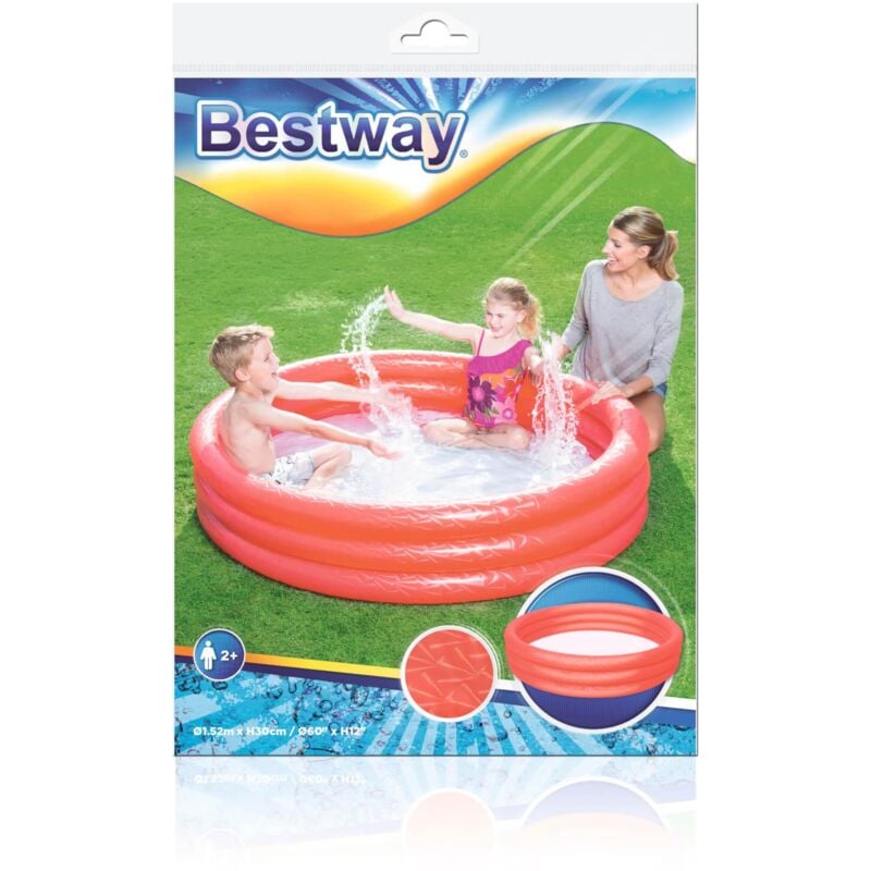 Planschbecken rot 3-Ring Pool - Bestway