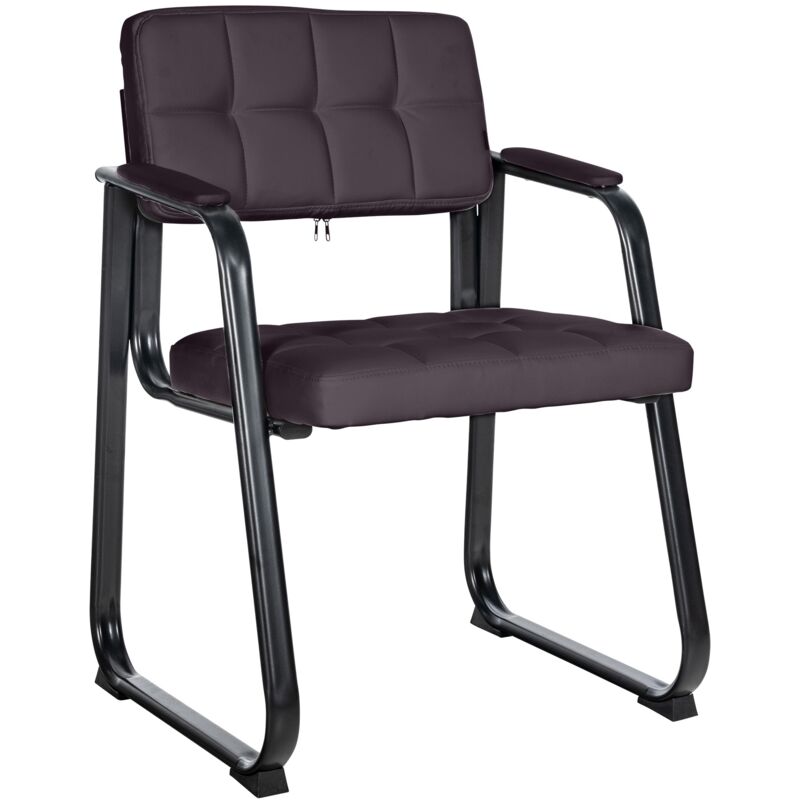 Besucherstuhl Canada B Kunstleder braun