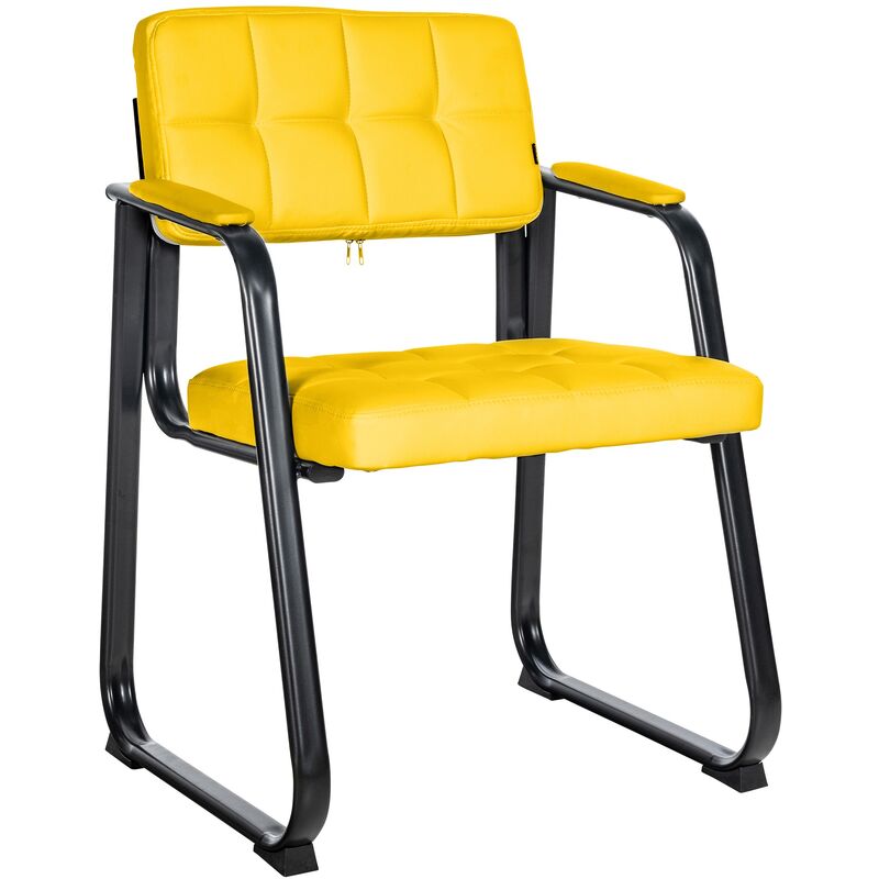 Besucherstuhl Canada b Kunstleder gelb