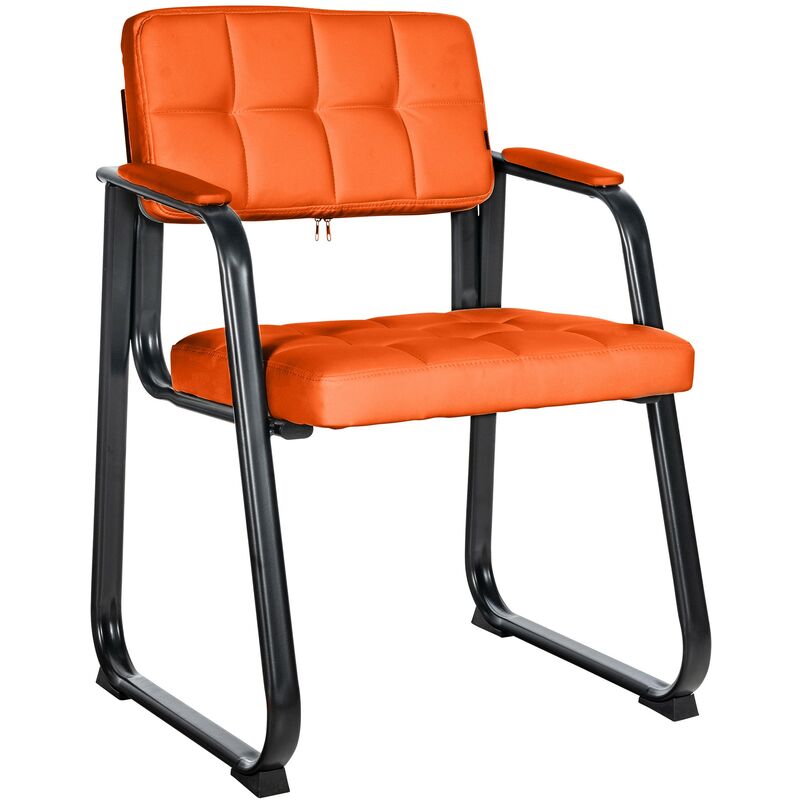 CLP - Besucherstuhl Canada b Kunstleder orange