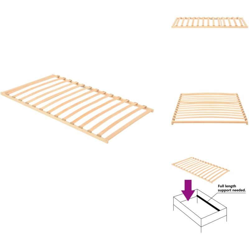 Vidaxl - Lattenrost mit 13 Latten 100x200 cm - Holz Lattenrost - Lattenrost Buche - Lattenrost 100x200 - Bettrahmen - Lattenrost Mit Gummi