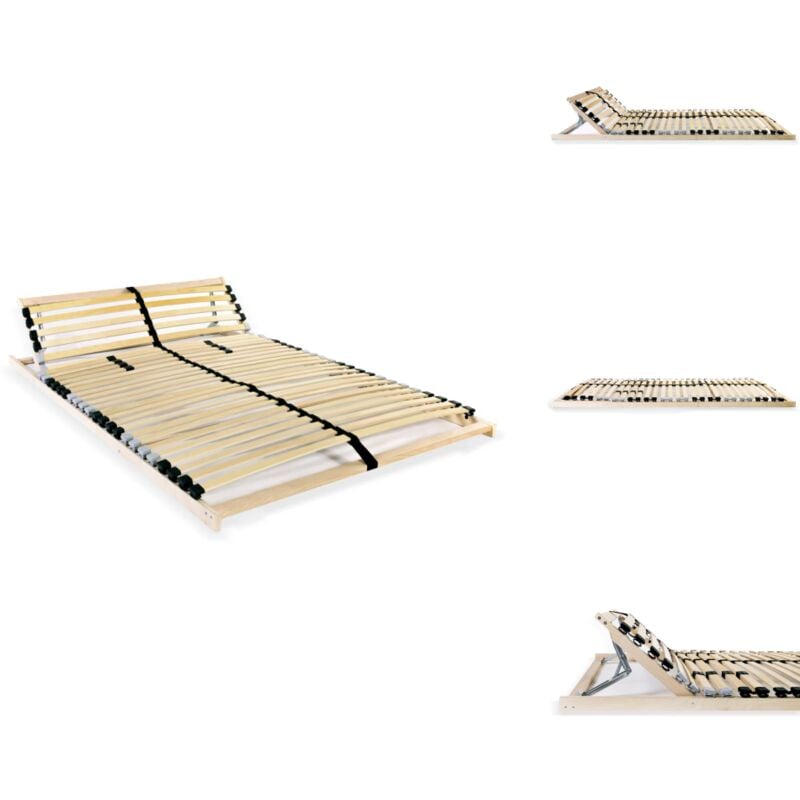 Lattenrost mit 28 Latten 7 Zonen 120x200 cm - Lattenrost - Holzrahmen - Buche - Birke - Lattenrost 120x200
