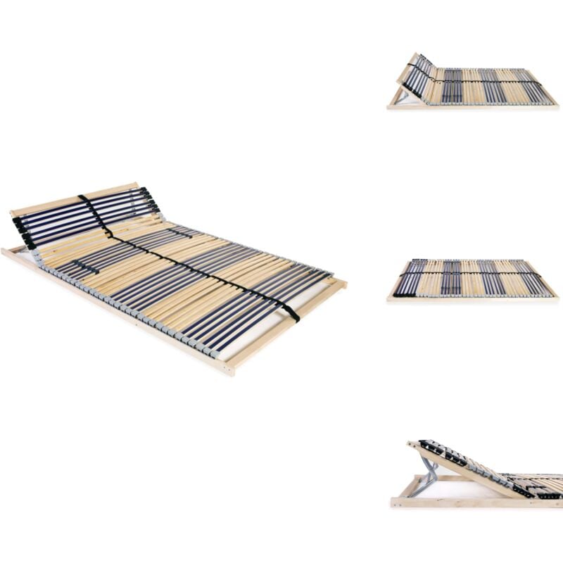 Lattenrost mit 42 Latten 7 Zonen 100x200 cm - Lattenrost - Holzrahmen - Birkenholz - Buchenholz - Lattenrost 100x200