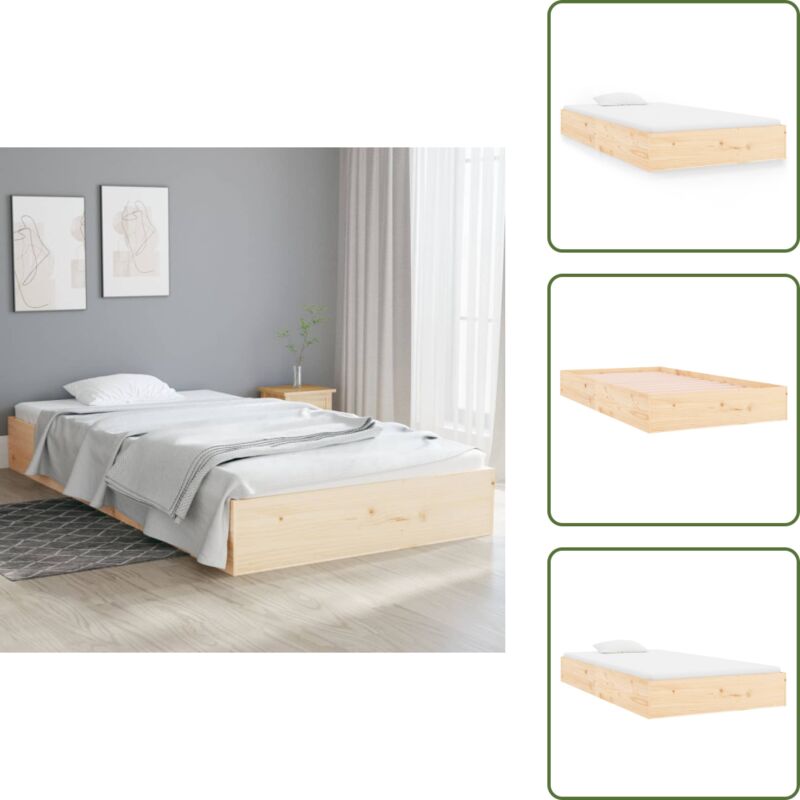 Massivholzbett 100x200 cm - Holzbett - Massivholzbette - Kiefernbett - Singlebett - Jugendzimmer