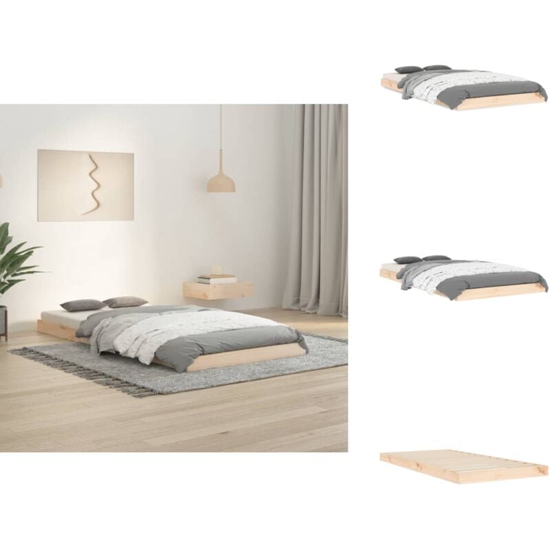 Massivholzbett 90x190 cm Kiefer - Holzbett - Kiefernholzbett - Einzelbett - Jugendzimmer - Gästezimmer