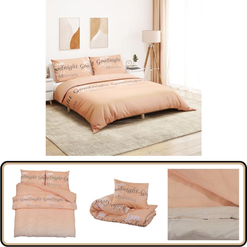 Bettwäsche-Set Rosa 200x200 cm Baumwolle - Bettsachen - Bettwäsche - Rosa Bettwäsche - Baumwollbettwäsche - Duftfreie Bettwäsche